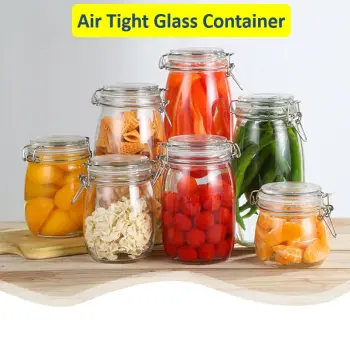 1.5L Rounded French Glass Storage Jar w/ Airtight Rubber Seal