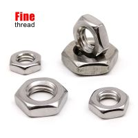 【CW】 5/10pcs DIN439 GB6172 Fine Thread 304 A2 70 Stainless Steel Hex Hexagon Thin Nut Jam M6 M8 M10 M12 M14 M16