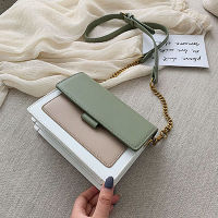 LEFTSIDE Mini Leather Crossbody Bags For Women  Green Chain Shoulder Simple Lady Travel Purses And Handbags Cross Body Bag