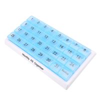 Monthly Pill Organizer 31 Compartments, 1 Per Day, 4 Week Full Month 31 Day Pill Organizer