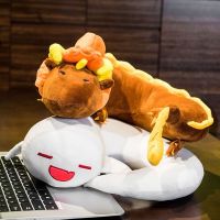 Anime Kaeya Genshin Impact Zhongli Hu Tao Cosplay Dragon U Shaped Pillow Plush Toys