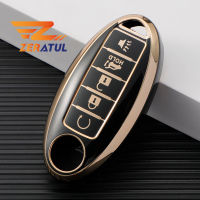 5ปุ่ม TPU Shell Fob ผู้ถือพวงกุญแจสำหรับ Nissan Rouge Maxima Altima Sentra Murano Qashqai รถ Remote Key Case