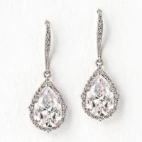 CAOSHI Temperament Pendant Earrings Female Wedding Accessories with Dazzling Zirconia Exquisite Bridal Jewelry Graceful Gift