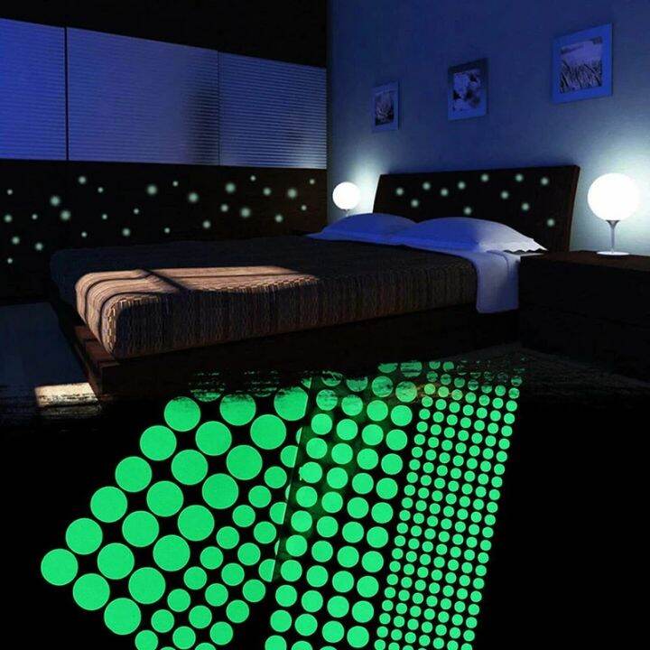 407pcs-3d-round-dot-luminous-wall-stickers-diy-home-decor-glow-in-the-dark-fluorescent-wallpaper-kid-room-decorative-wall-murals