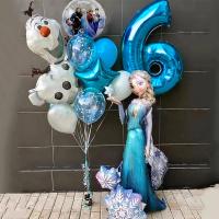 【YF】 Large Frozen Olaf 32inch Number Foil Balloons Birthday Decorations Kids Air Globos