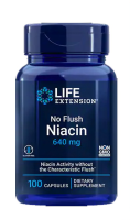 Life Extension No Flush Niacin Inositol Hexanicotinate 800 mg / 100 Capsules