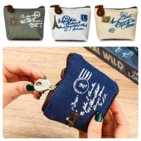 Canvas Cute Retro Clutch Bag Mini Wallet Coin Purse Mini Coin Pouch Key Bag