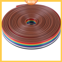 Aleaty? 5เมตร/ล็อตสายริบบิ้น10 WAY FLAT CABLE Color Rainbow RIBBON CABLE Wire