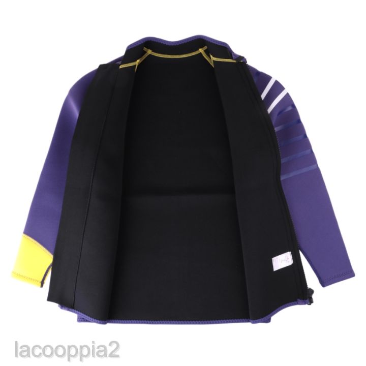 lacooppia2-mens-3mm-neoprene-wetsuits-jacket-top-front-zip-wakeboard-scuba-diving-wet-suit