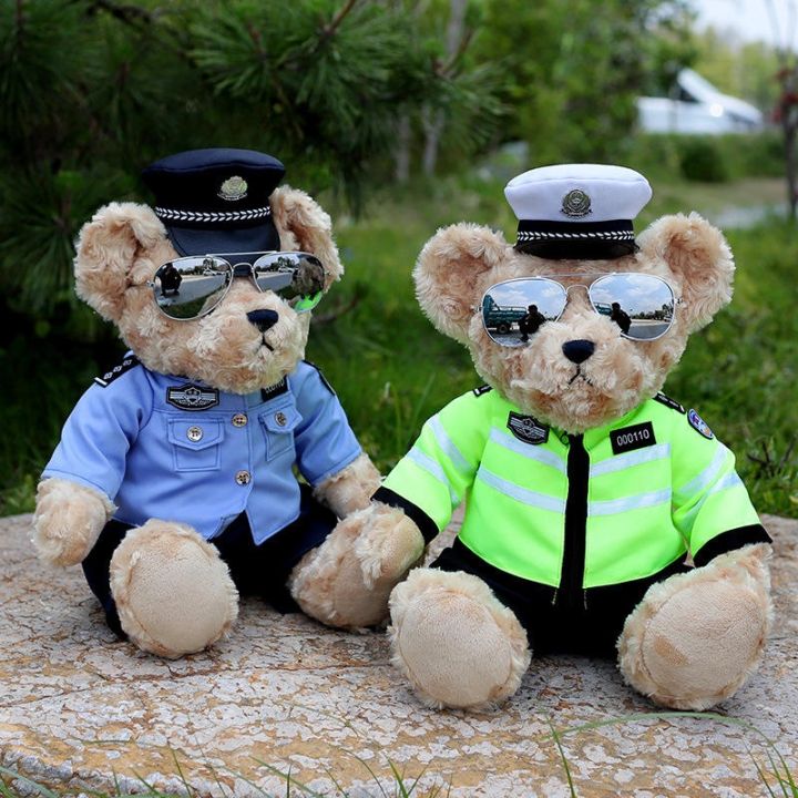 police-teddy-bear-plush-toy-teddy-bear-doll-web-celebrity-bear-doll-traffic-police-fighters-hold-pillow-bear-doll-gifts-bear