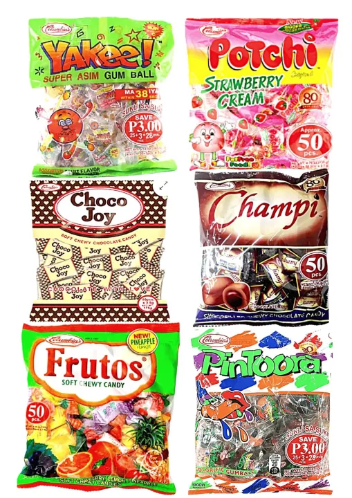 Columbia's Candies Yakee Super Asim Gum Ball Pintoora Choco Joy Frutos ...