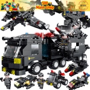 500 Mảnh - Bộ Đồ Chơi Lắp Ghép Mô Hình LEGO Xe OTO SWAT Cảnh Sát