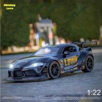 ShiningLove โมเดลรถโลหะผสม1:22พร้อมไฟเสียงจำลองเครื่องประดับรถยนต์ Diecasts สำหรับเป็นของขวัญของเด็กผู้ชาย