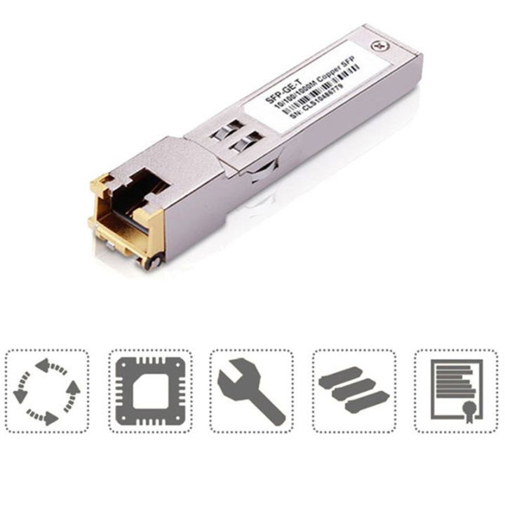 sfp-โมดูลสวิตช์เชื่อมต่อทองแดง-10-100-1000-sfp-rj45-sfp