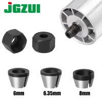 2 pcs set 6mm or 6.35mm or 8mm collet chuck with nut Engraving Trimming Machine Electric Router Milling Cutter Accessories