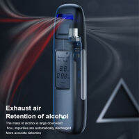 เครื่องทดสอบแอลกอฮอล์เครื่องทดสอบลมหายใจดิจิตอลแบบชาร์จไฟได้ Breathalyzer เครื่องตรวจจับแอลกอฮอล์แก๊สสำหรับการใช้งานส่วนบุคคลและมืออาชีพ