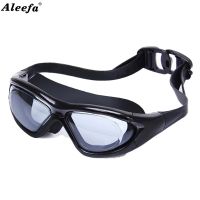 Mens and Womens Large Frame Plating Plain Light Near-sighted Diving Goggles Waterproof and Fog-proof Swimming Goggles Goggles