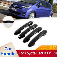 Afor Toyota Ractis XP120 Space Verso-S Subaru Trezia 2010 ~ 2017 Gloss สีดำประตูสติกเกอร์รถภายนอก AccessoriesM