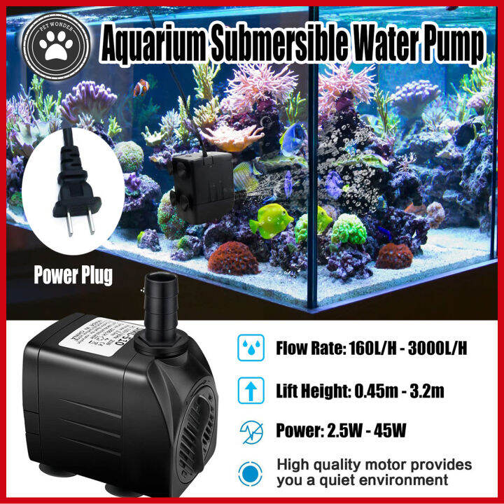 【Pet wonder】Water Submersible Pump Flow Rate Fountain 2.5W 45W