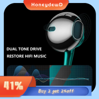 HONEYDEWD Type-C หูฟังสำหรับเล่นเกม แฮนด์ฟรี อินเอียร์ หูฟังเอียร์บัด สากลสากลสากล 3.5มม. หูฟังเพลงเอียร์บัด สำหรับ Xiaomi/Huawei/IPhone/Karaoke สำหรับ Xiaomi