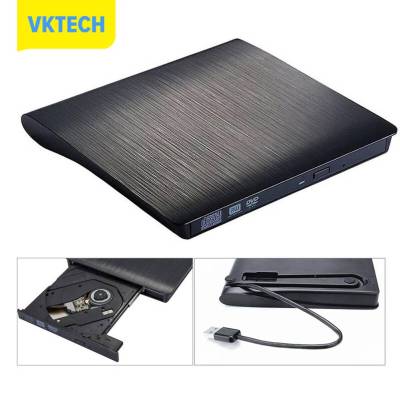 [Vktech] ภายนอกไดรฟ์ดีวีดีซีดี USB3.0บาง DVD-RW เครื่องเขียนหน่วยความจำพกพาเครื่องบันทึกสำหรับเมาส์ Mac Windows 7/8/10แล็ปท็อป PC