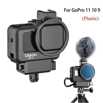 เคสกรอบพลาสติกสำหรับ G9-4กรอบ Gopro11เคสกันน้ำป้องกันกล้องอแดปเตอร์ฐานเสียบแบบเย็น52แผ่นกรอง Mm สำหรับ Gopro 11 10 9