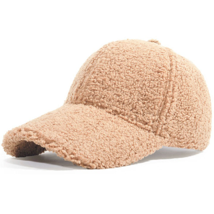 jnket-fashion-women-lamb-wool-baseball-cap-winter-warm-caps-trucker-hat-outdoor-sports-sunhat-gorras-baseball-casquette