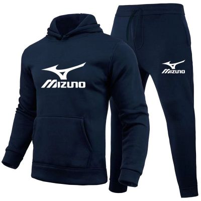 2023 new Mizuno printing high-quality suits solid color multiple colors mens and womens same style sweater + sweatpants