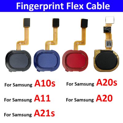 ปุ่มโฮมใหม่ลายนิ้วมือลายนิ้วมือ Touch ID Sensor Flex Cable สําหรับ Samsung A10S A107 A107F A20S A207 A207F A11 A20 A21s อะไหล่