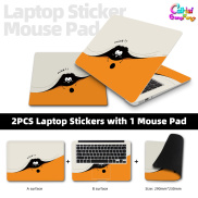 Da miếng dán laptop với chuột Pad DIY nhỏ màu đen bánh Bìa 2pcs đề can cho
