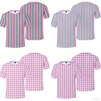 Movie Barbie Tshirt Cosplay Plaid Stripe 3D Shirt Short Sleeve Top Casual Plus Size Unisex Tee