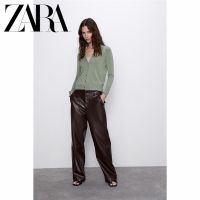 Zara ฤดูใบไม้ผลิ ใหม่ ผู้หญิง สลิมฟิต แขนยาว บาง ถัก เสื้อกันหนาว