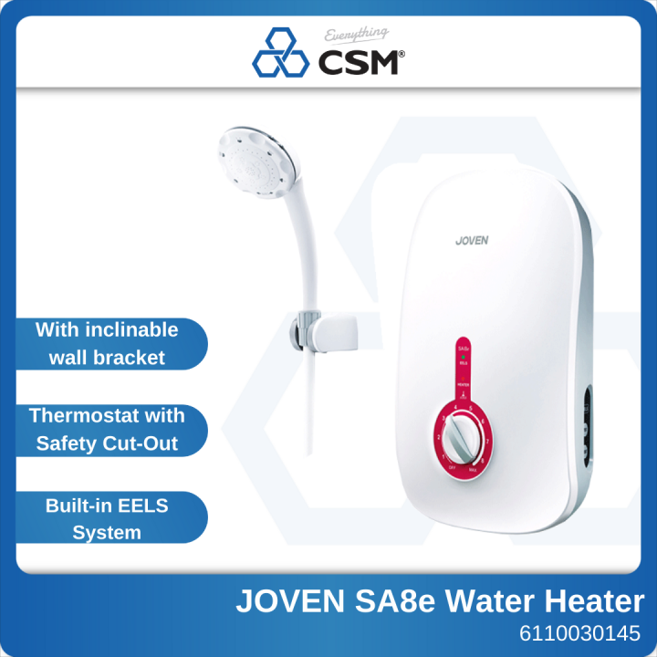 JOVEN SA8E Water Heater With BuiltIn EELS System and Surge Protector EXCLUSIVE] Lazada