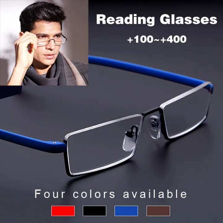 Reading Glasses Men Women Half Frame Prescription Eyeglasses TR90 Resin ...