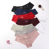 3 Pcs Panties for Woman Underwear Sexy Lace Breathable Soft Lingerie Female Briefs Panty Sexy Transparent Womens Underpants M-XXL