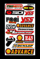 YSS FCCI Racing DUNLOP สติ๊กเกอร์แต่งรถมอเตอร์ไซค์ บิ๊กไบค์ ATV หมวกกันน็อค รถยนต์ สติ๊กเกอร์เคลือบเงาคุณภาพดี