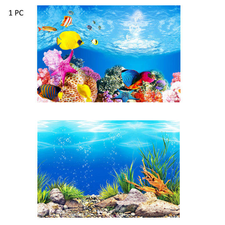 Aquarium Background Poster Ocean SelfAdhesive Fish Tank Backdrop