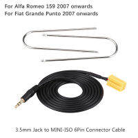 1เซ็ต1 * สาย Aux เชื่อมต่อ6pin สำหรับ Alfa Romeo เฟียตแกรนด์พันโต Aux-In Cable2เครื่องเสียง * เครื่องมือรถยนต์3.5มม. แจ็คไปยัง Iso