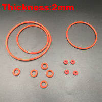 15pcs 54x2 54*2 56x2 56*2 58x2 58*2 60x2 60*2 (OD*Thickness) 2mm Thickness VMQ Food Grade Red Silicone Oil Seal O Ring Gasket