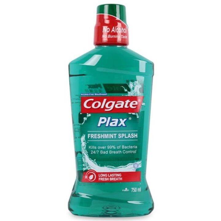 Colgate Plax Freshmint Splash 750ml Alcohol Free Mouthwash Pemcuci ...