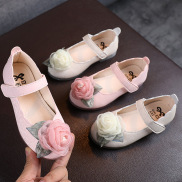 Spring and autumn new children s fashion small leather shoes girls lace