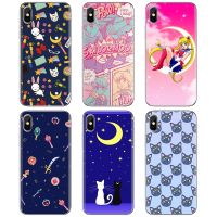 (CALGY Phone protection)สำหรับหมายเหตุ Samsung Galaxy 10 20 A3 A5 A6 A7 A8 A9 J7 J6 J4 Plus 2016 2018 2017 Sailor Moon Sailormoon คริสตัลนุ่ม