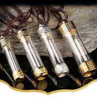 Gothic Blood vial necklace for couple lovers men women transparent glass bottle necklace be opened