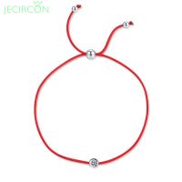 JECIRCON 925 Sterling Silve Moissanite Bracelet for Women 0.3 Carat Red Rope Zodiac Year Lucky Trendy Hand Accessories