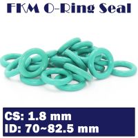 CS1.8mm FKM Rubber Ring ID 70/71/73/75/77.5/80/82.5x1.8 mm 20PCS O Ring Fluorine Gasket Oil seal Green ORing