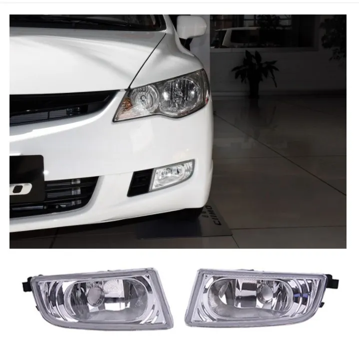 【Zerui】For CIVIC Fog Lamp Front Driving Light Fog Light Front Bumper ...