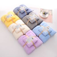 【Bathroom sale】70X140Cm 35X75Cm 2Pcs LuxuryLargeSet High Absorbent Soft Bath Facebath Towel For Adults Cotton