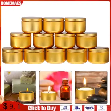 Candle Tins 24pcs 4oz for DIY Candle Making Round Storage