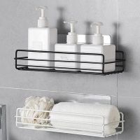 ▦❦ Bathroom kitchen Punch Corner Frame Shower Shelf Wrought Iron Shampoo Storage Rack Holder with Suction Cup bathroom accessories