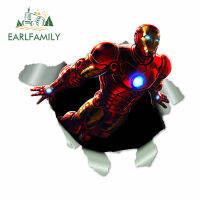 EARLFAMILY 13ซม.X 11.9ซม.Marvel IronManรถสติกเกอร์ของตกแต่งกันน้ำบุคลิกภาพสติ๊กเกอร์ภาพติดหน้าต่าง